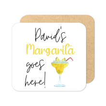 Personalised Drinks Coaster - Name's Margarita Goes Here!