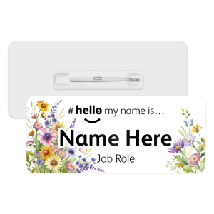 #hello my name is... Name Badge - Floral Corners