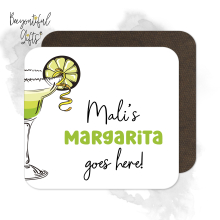 Personalised Drinks Coaster - Hand Drawn Margarita Cocktail