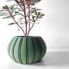 The Ovire Planter Pot with Drainage Tray & Stand Included - Matte Dark Green - 3"