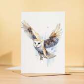 Barn Owl Notelet Card For Anyone Cute Any Occasion Card For Her or For Him 5x7, A6 Card For Birthday or Easter Card Thank You Card Wildlife