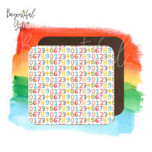 Children's Coaster - Patterned Colourful Numbers