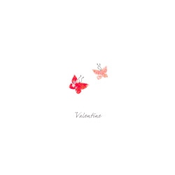 Holy Mackerel two butterflies Valentines card - designed by Eloise Hall - 15.7 x 11cm and blank inside