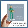 Surgeon Thank You Card - Special Surgeon - Polymer Clay Art by Erica Sturla - Thank You Card UK