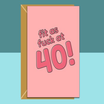 Funny 40th Birthday Card - Personalised - For Her or Him - Perfect greetings card for bestie, friend, sister, anyone turning 40 years old