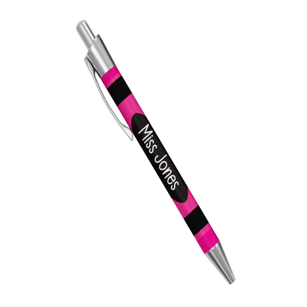 Personalised Teacher Pen - Crayon Monogram - Standard Retractable Ballpoint Pen