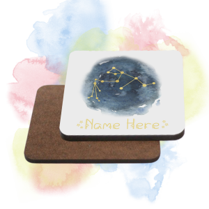 Personalised Birthday Coaster - Watercolour Star Sign