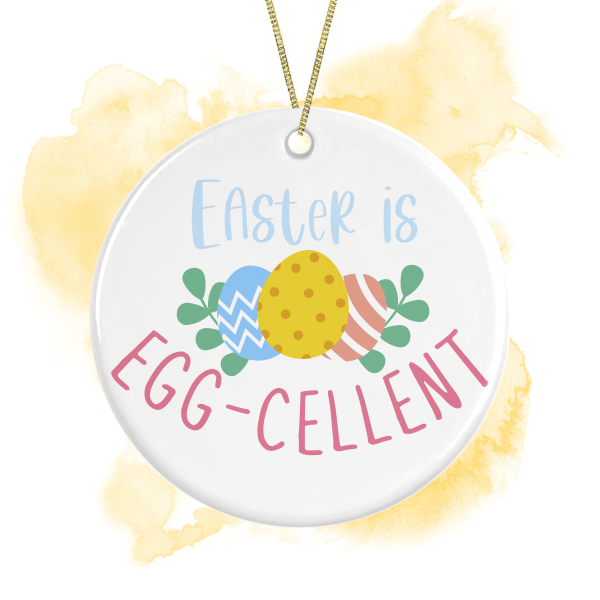 Easter Ceramic Decoration - Happy Easter Pastel