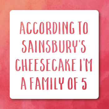 Holy Mackerel family of five funny greetings card - from the Frankly My Dear humour and celebrations range - 15cm square and blank inside for your message - made in the UK