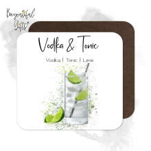 Drink Ingredient Coaster - Vodka & Tonic