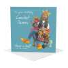 Crochet queen, funny birthday card for a crocheter - designed by Erica Sturla - 15cm square and blank inside, made in the UK