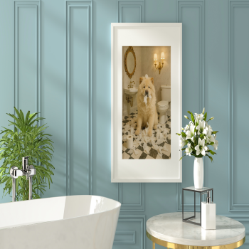 Personalised Pet Bathroom Themed Home Decor Print