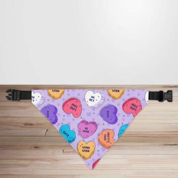 Valentine's Day Candy Hearts Dog/Puppy Bandana
