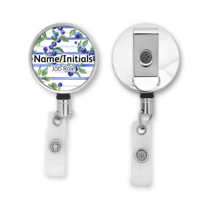 Personalised Metal ID Reel - Blueberry Stripes