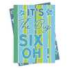 The big six oh, a bright and fun 60th birthday card with a gorgeous printed envelope - 12 x 17cm and blank inside - made in the UK
