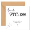 Will you be our witness Personalised Wedding Day Card be our witness, personalised card for wedding, personalised will you be our witness - Add a Message