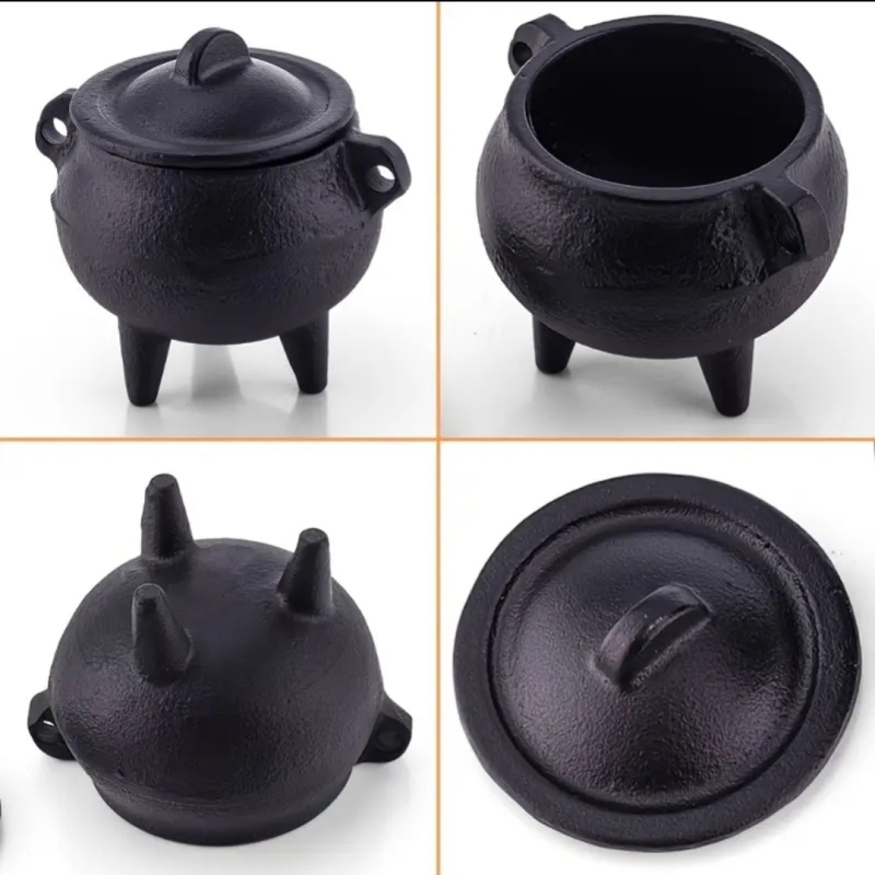 Cast Iron Cauldron Smudge Pot