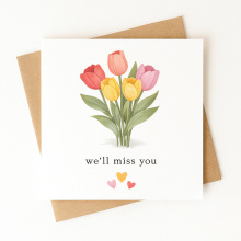 Miss You Card - We'll Miss You Tulips - Standard Smooth Card