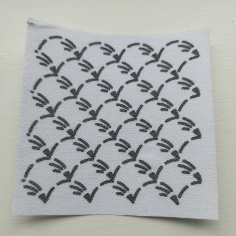Square Washable Sashiko Transfers | Removable Mending Transfers