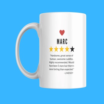 Funny Boyfriend or Husband Mug - Personalised - For Him - Your Name and His Name - Ideal for Birthday, Christmas Stocking Filler, Gift Ideas