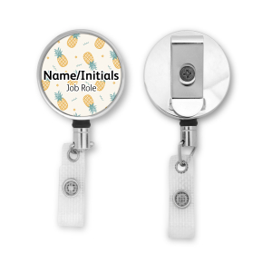 Personalised Metal ID Reel - Summer Pineapples