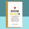 Funny Boyfriend Birthday Card - For Him - Personalised - Snores - Greetings Card - Blank inside