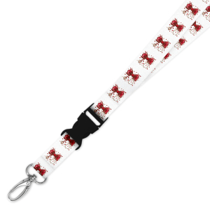 Double Breakaway Lanyard - Valentine's Coquette Bow