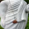 Calligraphy Stone Sterling Silver Necklace - Focus