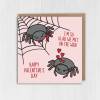 I'm so glad we met on the web spiders Valentine's Day card for wife, girlfriend, husband, boyfriend, partner (Size A6/A5/A4/Square 6x6") - A6: Single card