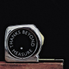 Holy Mackerel thanks beyond measure retro themed blank greeting card for him or her - designed by Andy Poplar - 15cm square and blank inside for your message