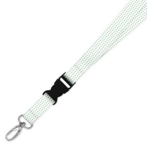 Double Breakaway Lanyard - Small Green Stars