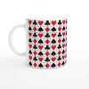 Playing Card Suits Pattern Mug - Ceramic White