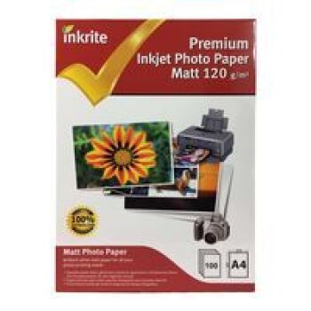 Inkrite A4 120gsm Single Sided Matte (Matt) Inkjet Photo Paper