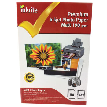 Inkrite 6x4 190gsm Single Sided Matte (Matt) Photo Paper