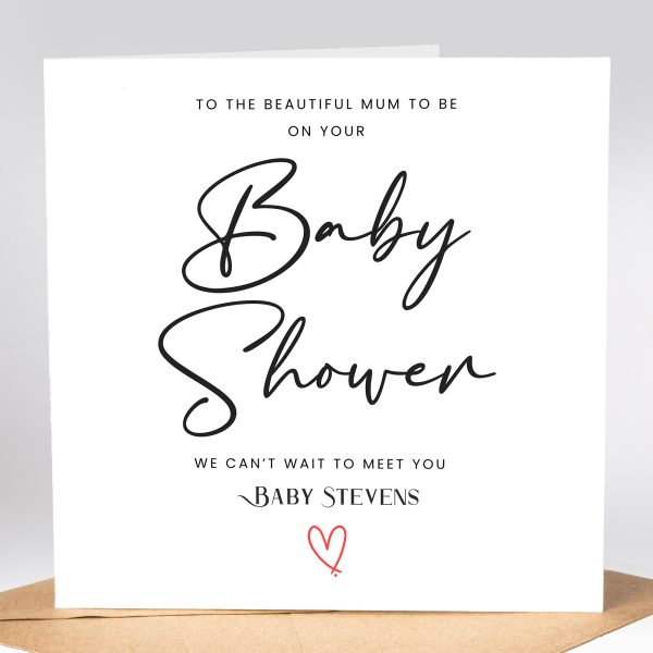 Personalised Baby Shower Card - To The Beautiful Mum To Be