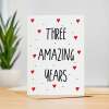 3 Year Anniversary Card For Wife or Husband Anniversary Card for 3rd Anniversary Card For Boyfriend or Girlfriend Third Wedding Anniversary - Large (5x7) / Blank Message