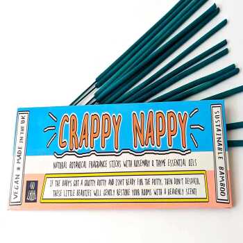 CRAPPY NAPPY Funny Smells Fragrance Sticks | Vegan | Aromatherapy | Funny Gift | Stocking Filler | Secret Santa | Baby Gift