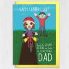 Thanks for always helping me do the tough things Dad cute, riding a bike, bicycle Father’s Day card from son or daughter (Size A6/A5/A4) - A6: Single card