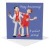 Perfect pairing anniversary card for a couple - designed by Erica Sturla - 15cm square and blank inside, made in the UK