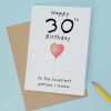 30th Birthday Card for Her Birthday Card Wife 30th Birthday Card For Sister Birthday Card 30 th Birthday Card For Friend - Large (5x7) / Blank Message