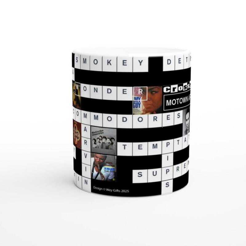 Motown Artists Crossword Mug - Ceramic White