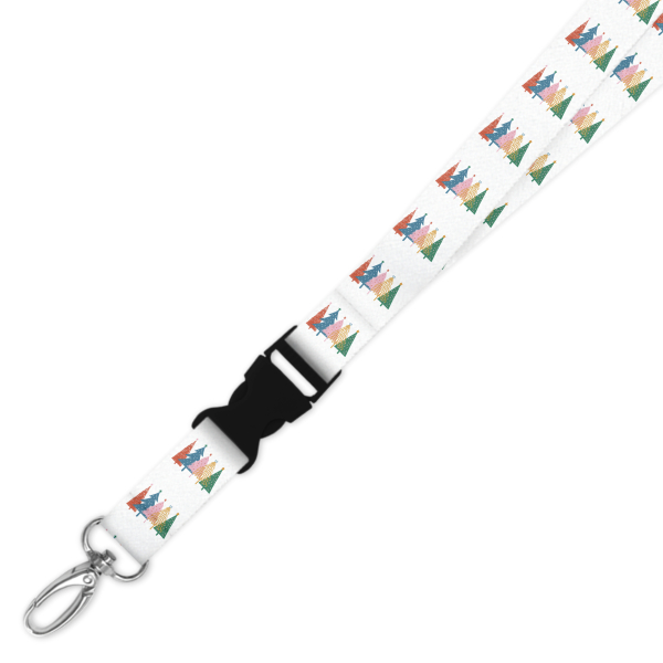 Double Breakaway Lanyard - Hand Drawn Christmas Trees