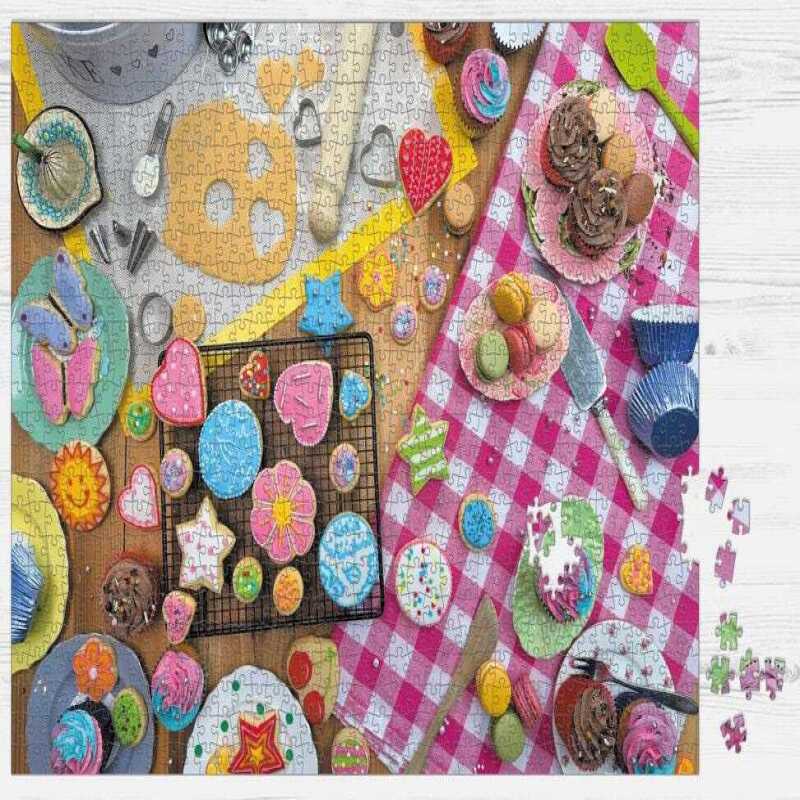 Baking Day 1000 Piece Jigsaw Puzzle - Baking Gift - Made in UK - Eco Friendly Puzzle - Gift for Bakers and Cake Lovers