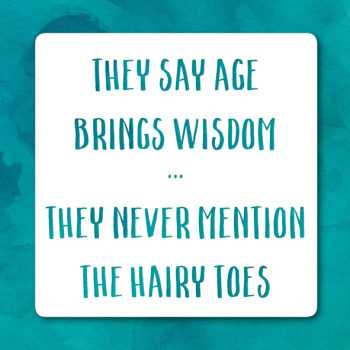 Holy Mackerel hairy toes funny birthday card - from the Frankly My Dear humour and celebrations range - 15cm square and blank inside for your message - made in the UK