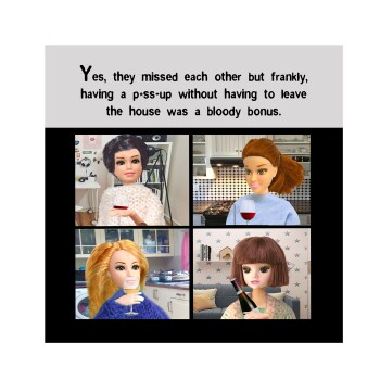 Doll Coaster | Zoom meeting | Funny coaster for her | kids | drink | Wine coaster | tea | coffee | gift