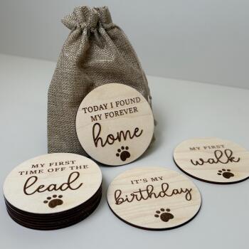 New Puppy Milestone Discs / Dog Lover New Dog gift / Reusuable Milestone Archievment Discs / Puppy Discs