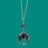 Tourmaline and Amethyst Necklace - Ease Tension