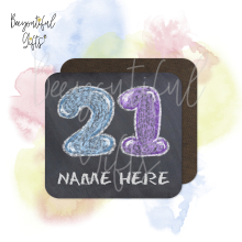 Personalised Birthday Coaster - Chalkboard Style Milestone Birthday