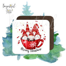 Christmas Coaster - Cute Gnomes Christmas Cup