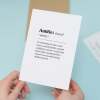 Birthday Card For Auntie Fun Dictionary Quote Card For Auntie Custom Message Card For Auntie Funny Birthday Card For Auntie - Large (5x7) / Blank Message